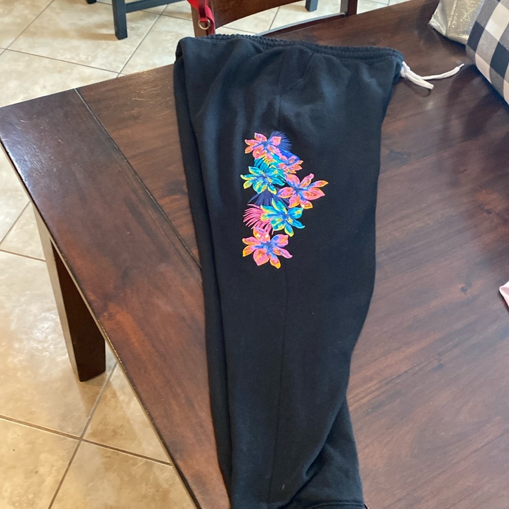 Blk sequined leggings Pink Victoria Secrets